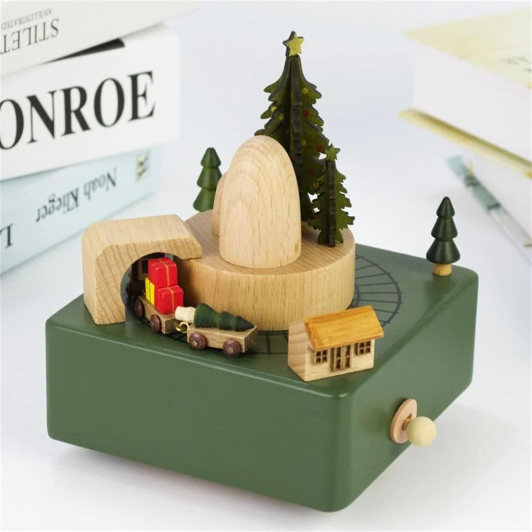 Christmas Train Music Box | Mountain Tunnel and Train Music Box - Image 2