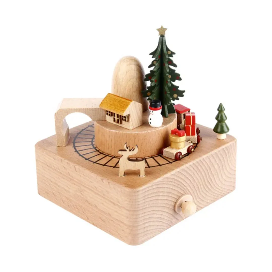Christmas Train Music Box | Mountain Tunnel and Train Music Box - Image 3