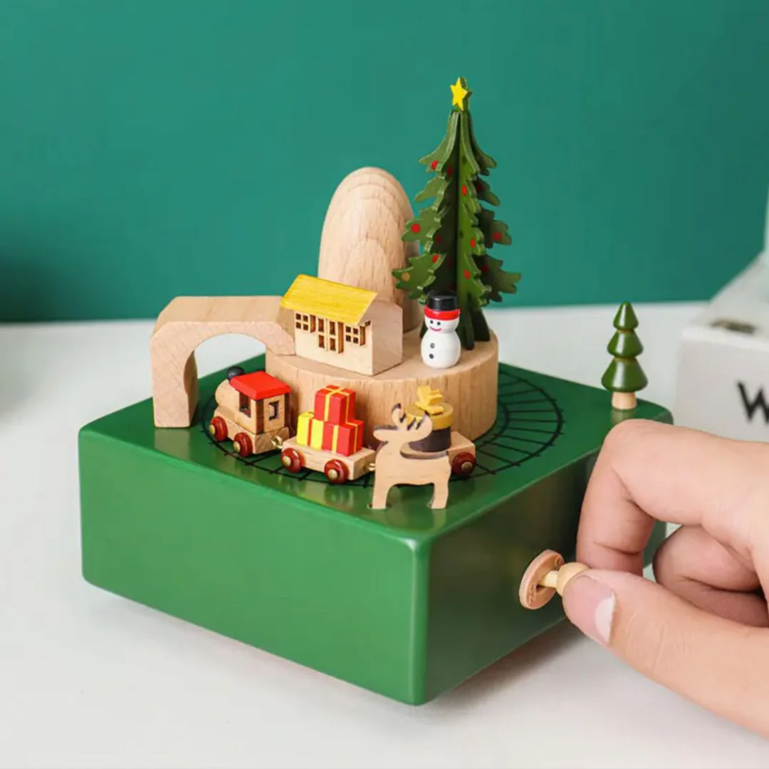 Christmas Train Music Box | Mountain Tunnel and Train Music Box - Image 4