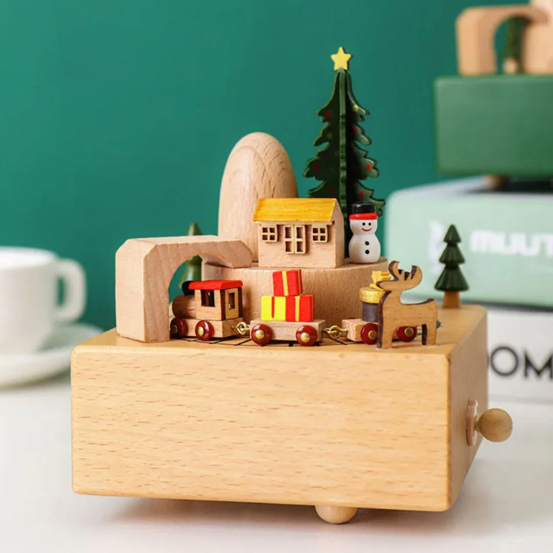Christmas Train Music Box | Mountain Tunnel and Train Music Box - Image 5