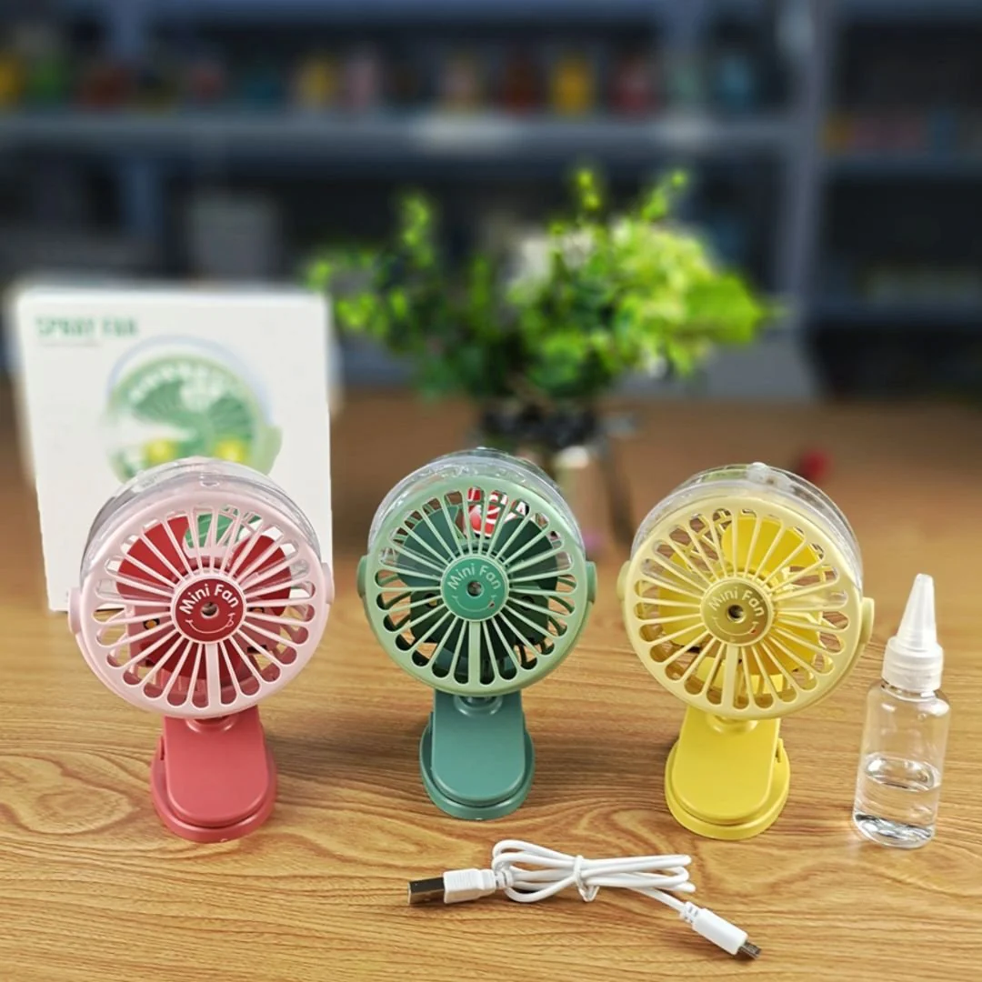 Clip Desk Spray Fan | Battery Operated Single Button Portable Fan - Image 5