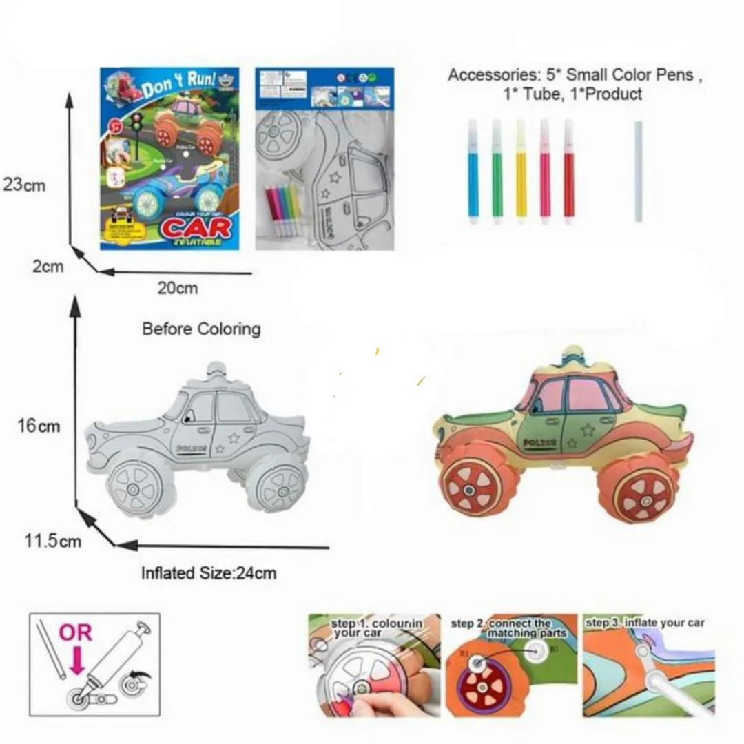 Color, Inflate, Play Kit | DIY Inflatable Return Gift for Kids - Image 5