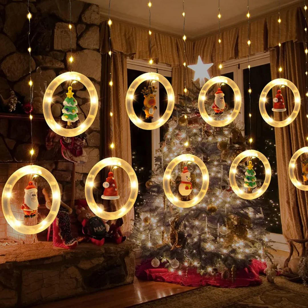 Cool Christmas Ring Light | Christmas Curtain Light - Image 4