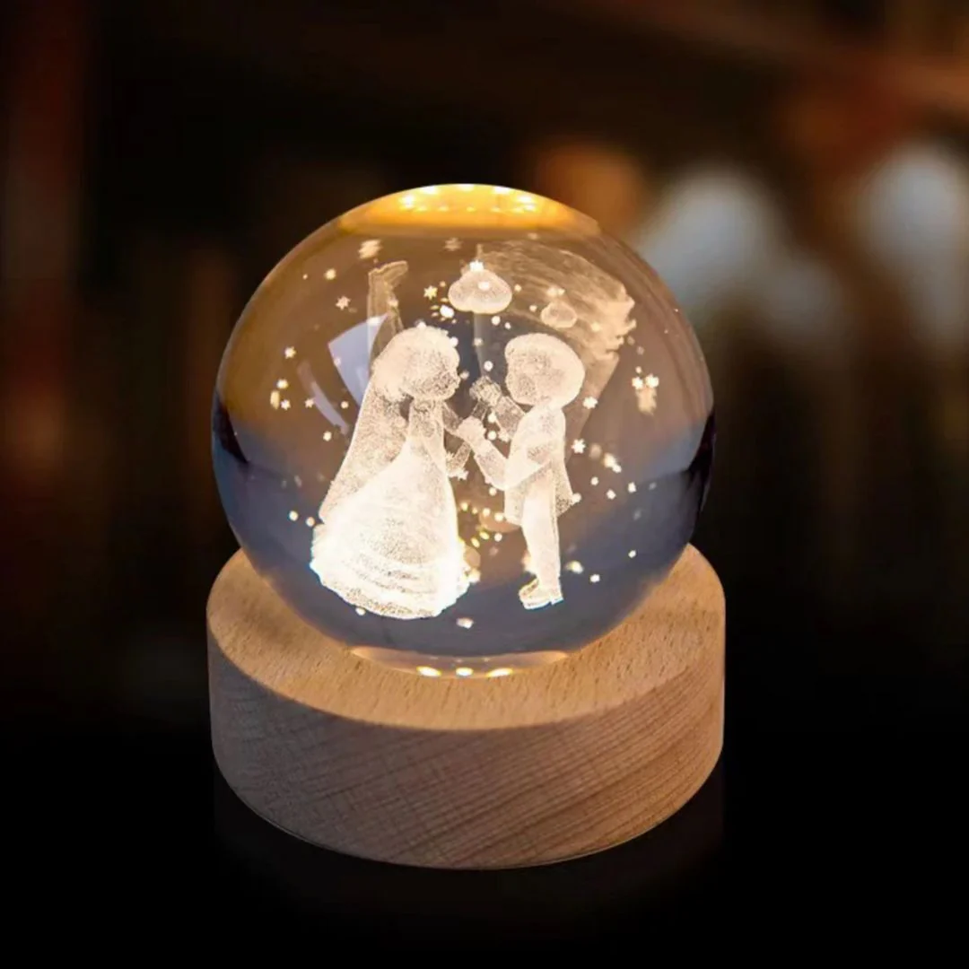 Couple Crystal Lamp – Wedding n Anniversary Gift