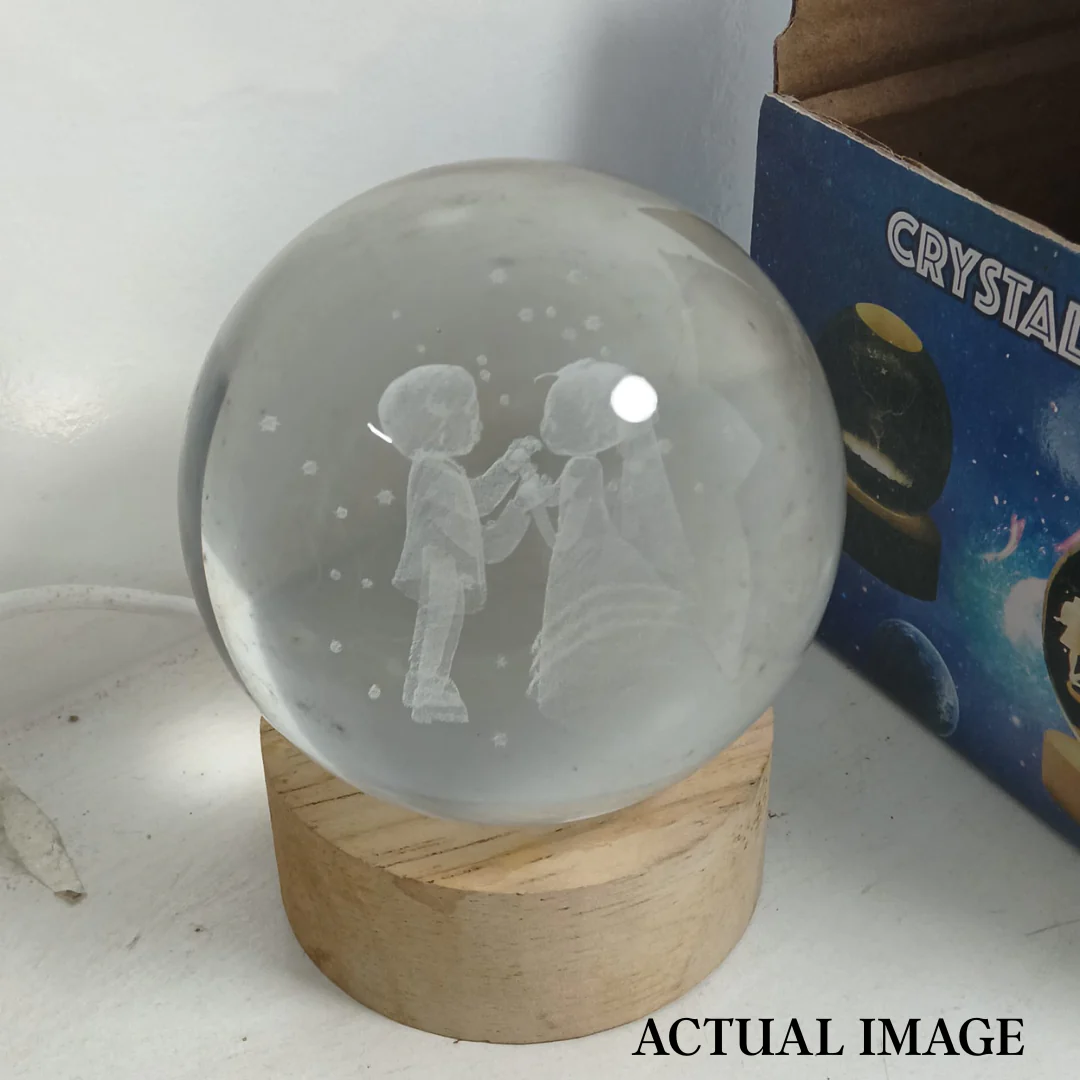 Couple Crystal Lamp – Wedding n Anniversary Gift - Image 2