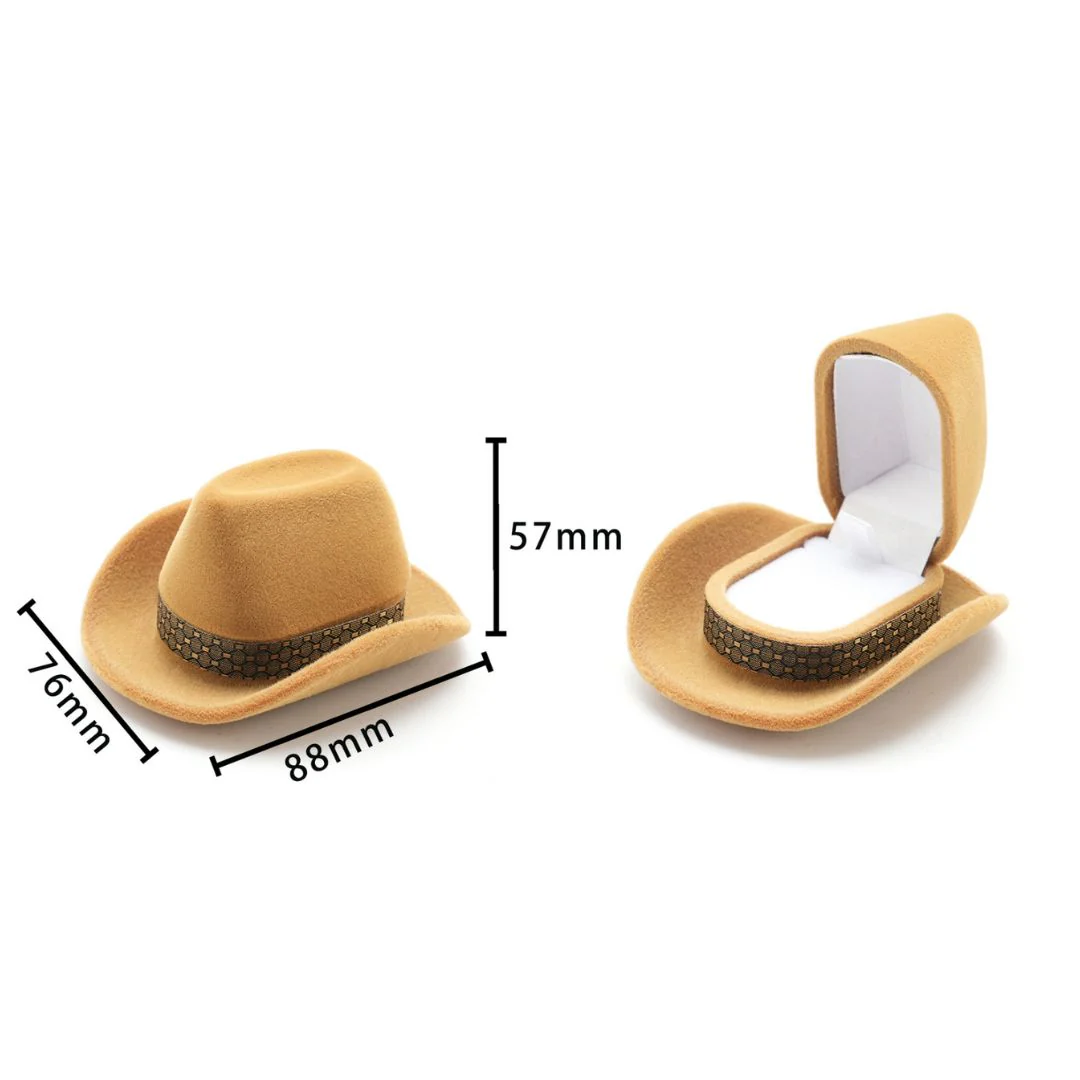 Cowboy Hat Velvet Ring Box – Add-On Only - Image 3