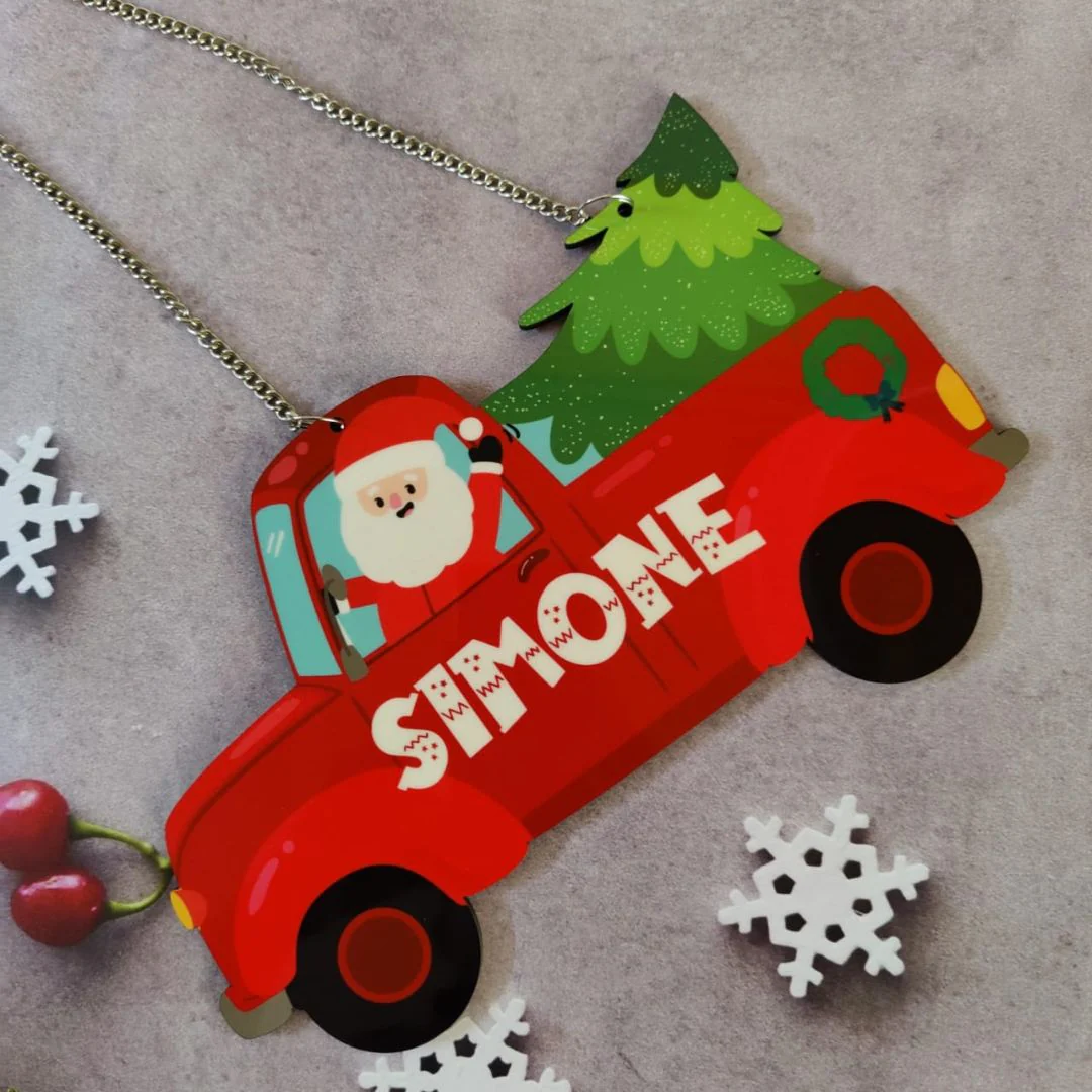 Cozy Truck Christmas Ornaments | Customized Christmas Ornament with Name - Image 3