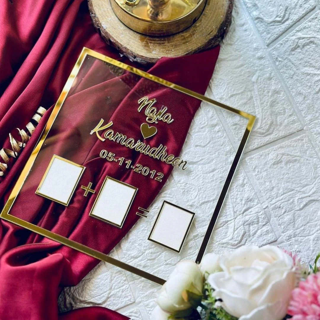 Customized Couple Signature Board | Innovative Wedding Memoir, Nikahnama - Image 3