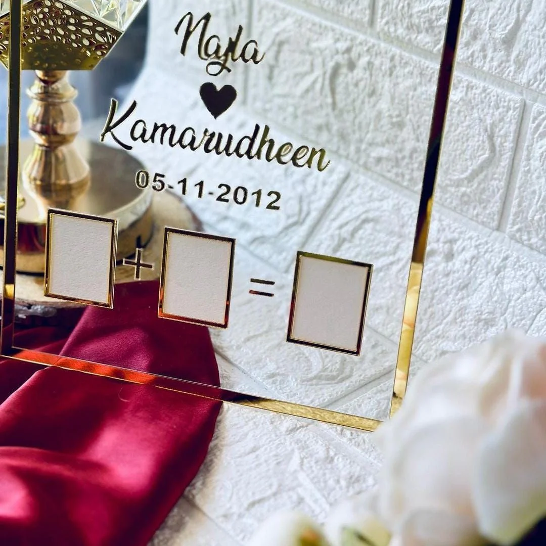 Customized Couple Signature Board | Innovative Wedding Memoir, Nikahnama - Image 4