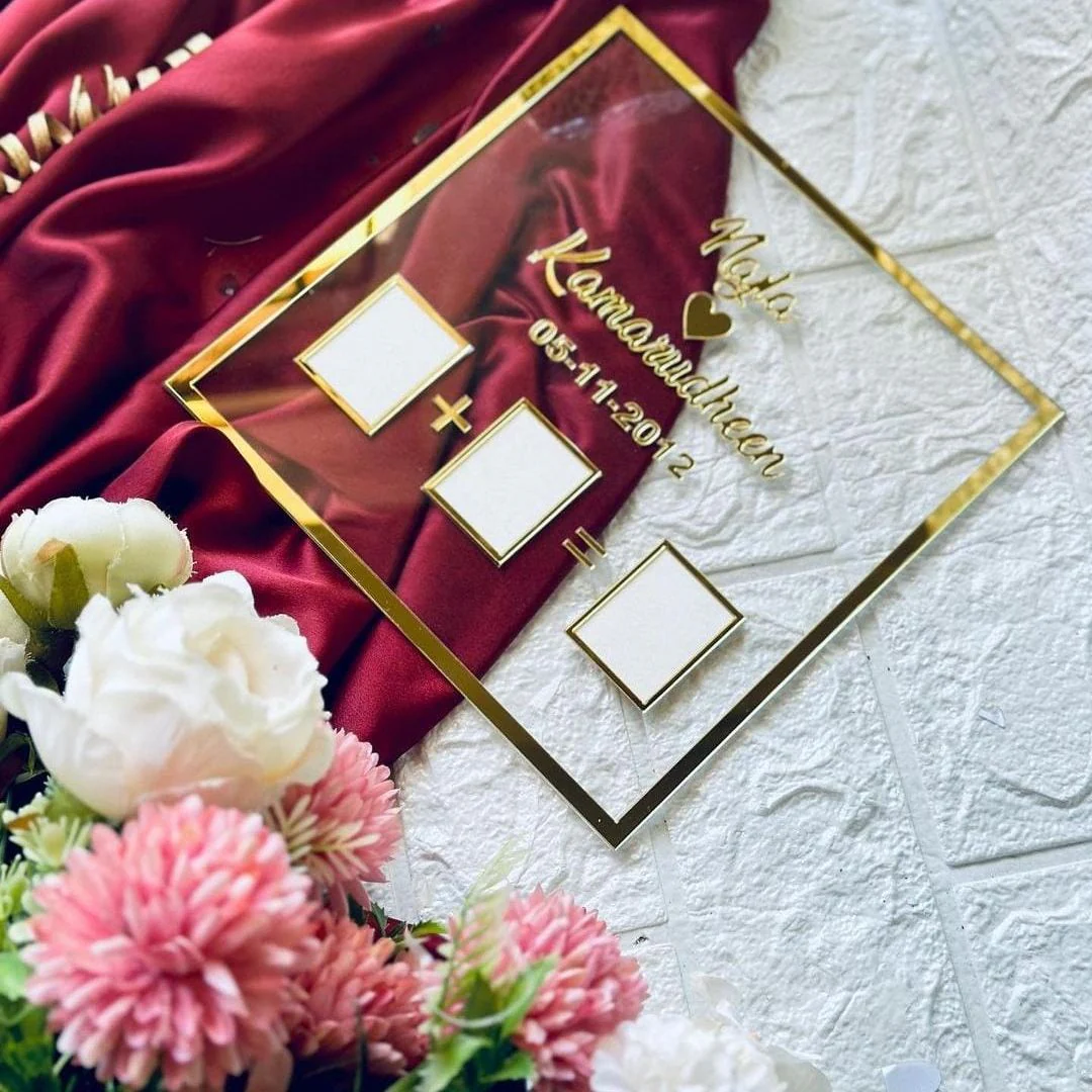 Customized Couple Signature Board | Innovative Wedding Memoir, Nikahnama - Image 5