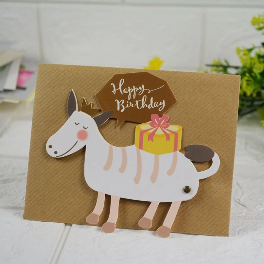 Cute Animal Birthday Greeting Card with Envelope - Limited Edition Greeting Card - Image 11