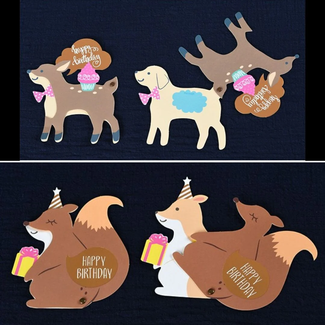Cute Animal Birthday Greeting Card with Envelope - Limited Edition Greeting Card - Image 2