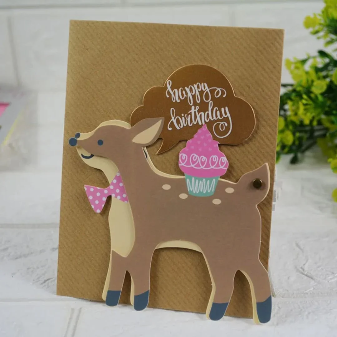 Cute Animal Birthday Greeting Card with Envelope - Limited Edition Greeting Card - Image 5