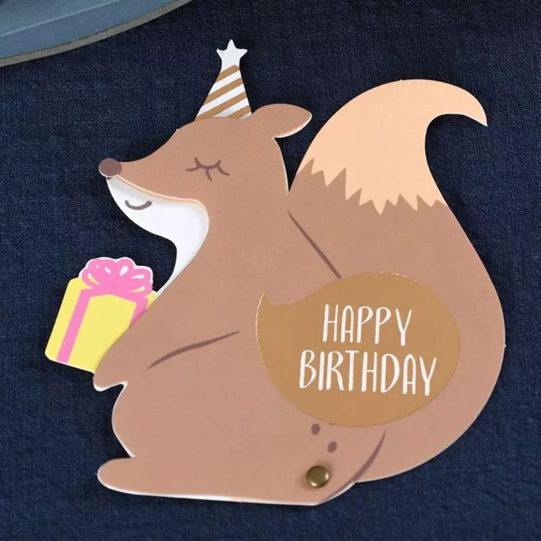Cute Animal Birthday Greeting Card with Envelope - Limited Edition Greeting Card - Image 9