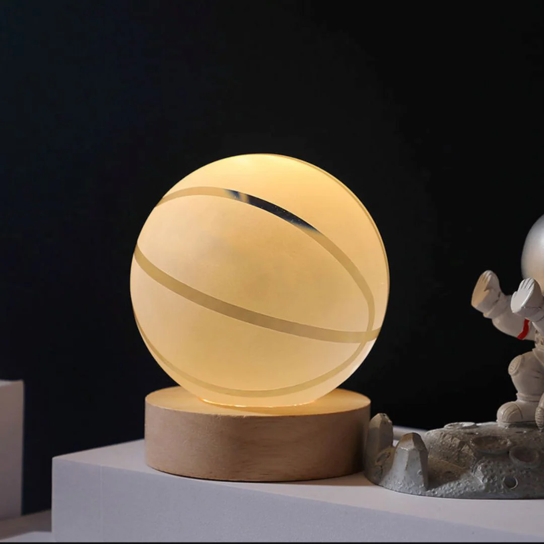Cute Ball Shaped Crystal Lamp | Perfect Night Light for Sports Lovers - Image 4