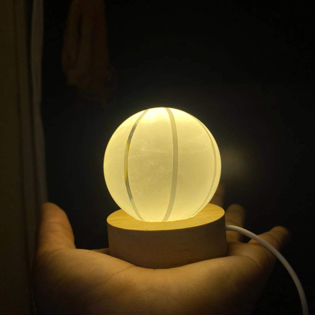 Cute Ball Shaped Crystal Lamp | Perfect Night Light for Sports Lovers - Image 6