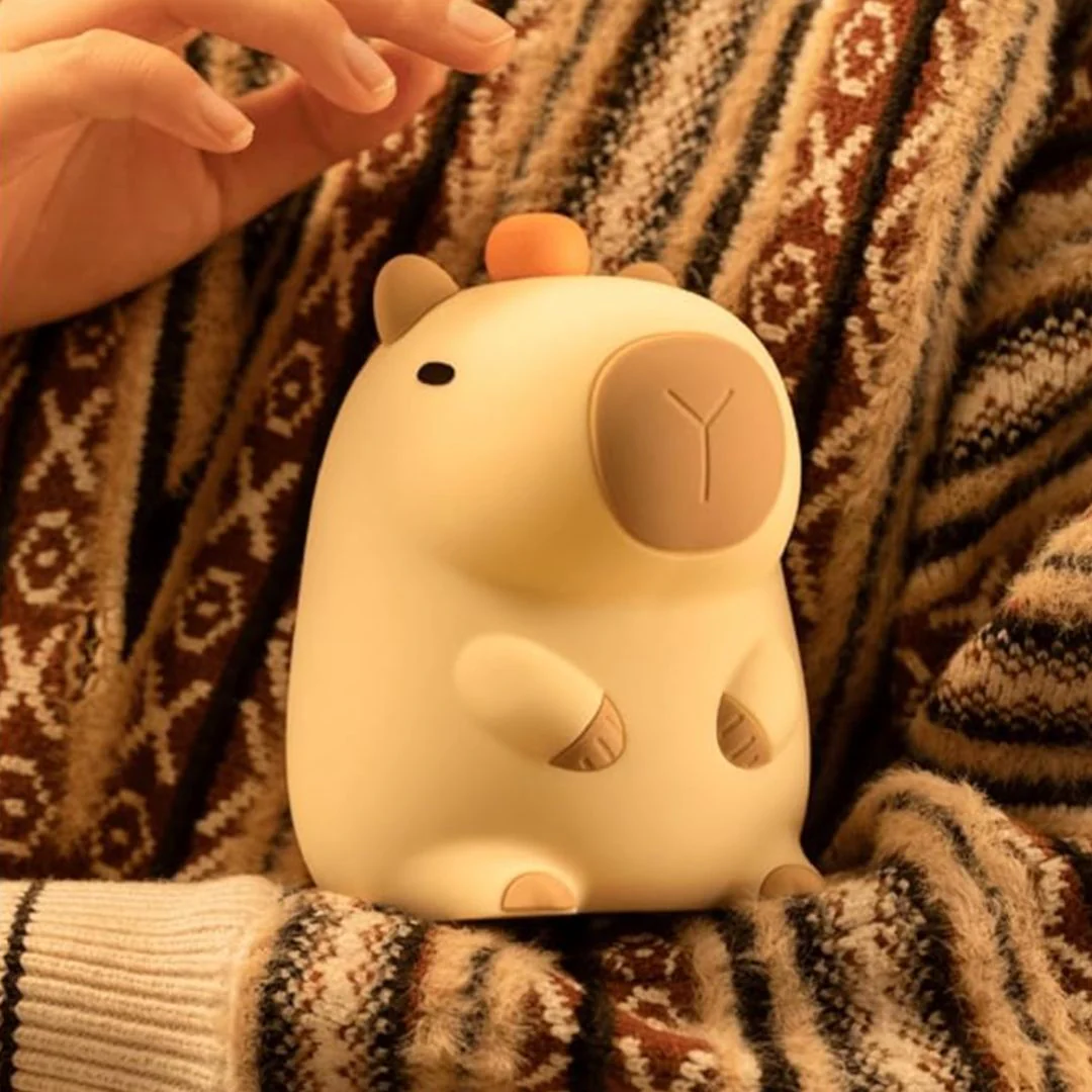 Cute Capybara Silicone Lamp | Touch Sensor Lamp, Rechargeable Night Light - Image 7