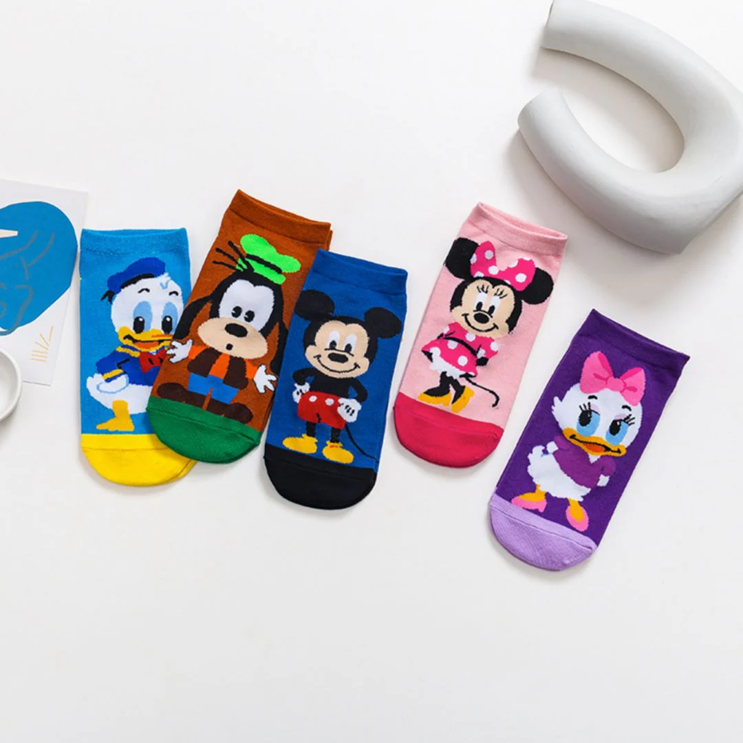 Cute Cartoon Socks | Mickey n Friends Socks [ Set of 5]