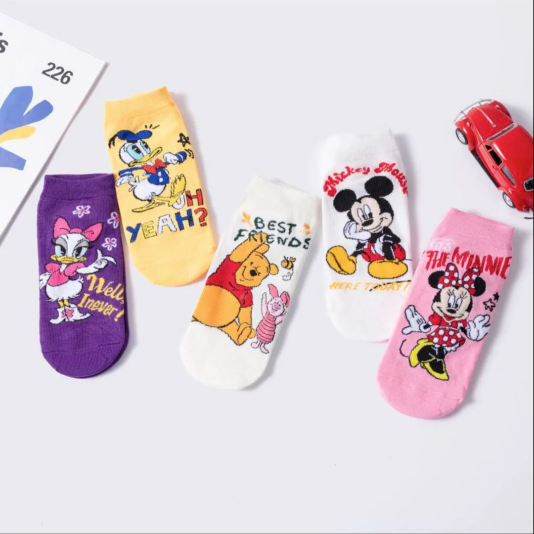 Cute Cartoon Socks | Mickey n Friends Socks [ Set of 5] - Image 9