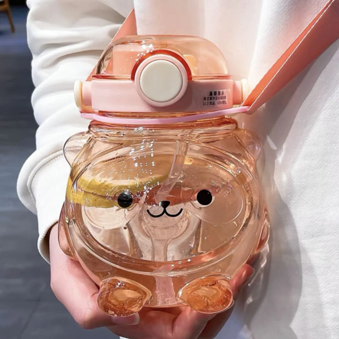 Cute Cat Plastic Bottle | 3D Cartoon Bottle [1000ml] - Image 5