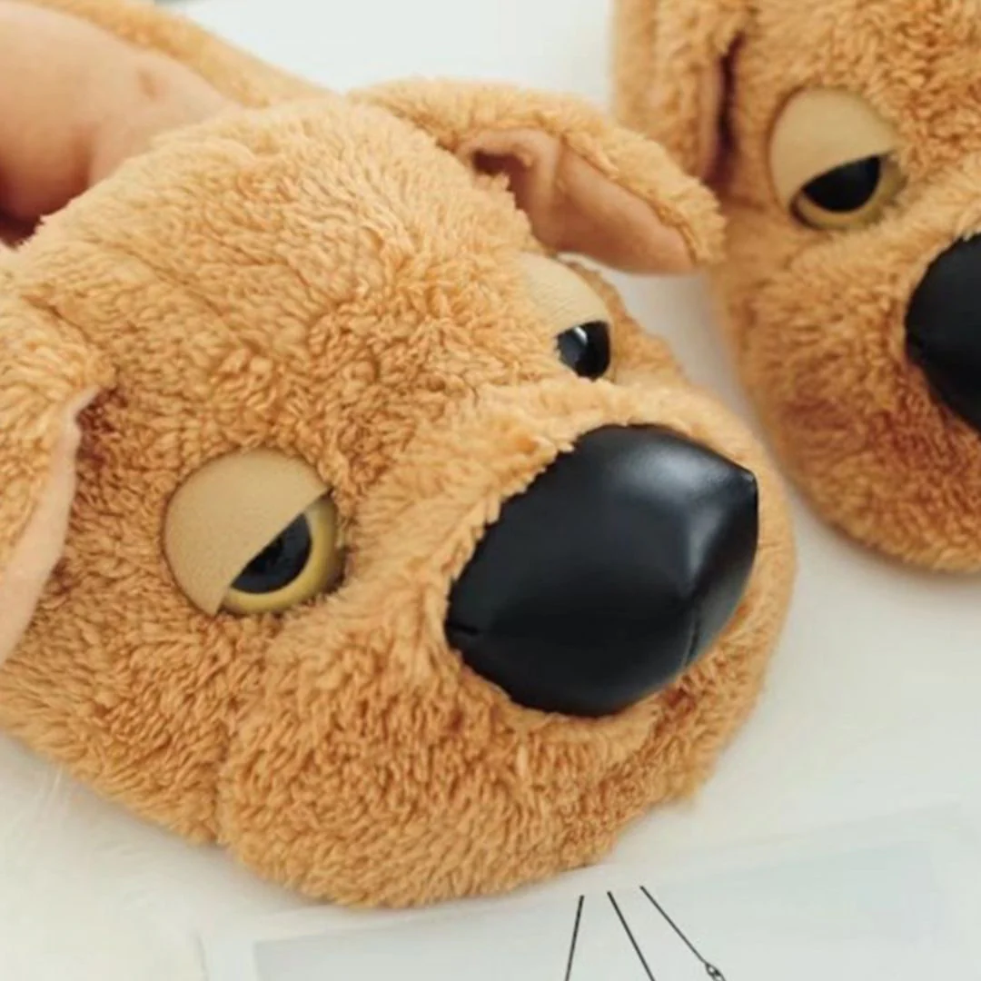 Cute Doggo Plush Shoes | Non-Slip Winter House Shoes (Universal Size) - Image 2