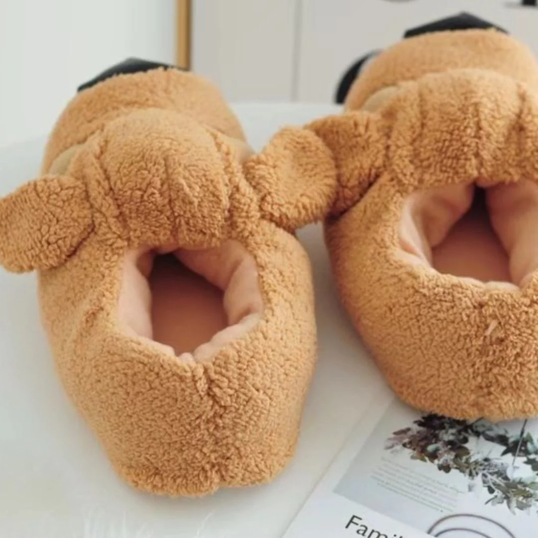 Cute Doggo Plush Shoes | Non-Slip Winter House Shoes (Universal Size) - Image 5