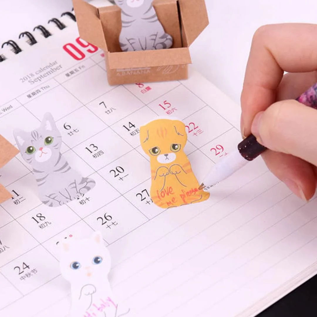Cute Mini Cats Memo Pad - Sticky Notes ( Set of 2) - Image 3