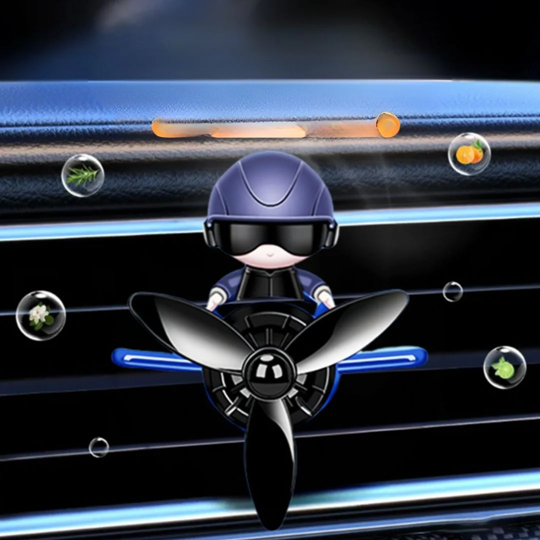 Cute Pilot Car Vent Perfume – Propeller Air Freshener Clip