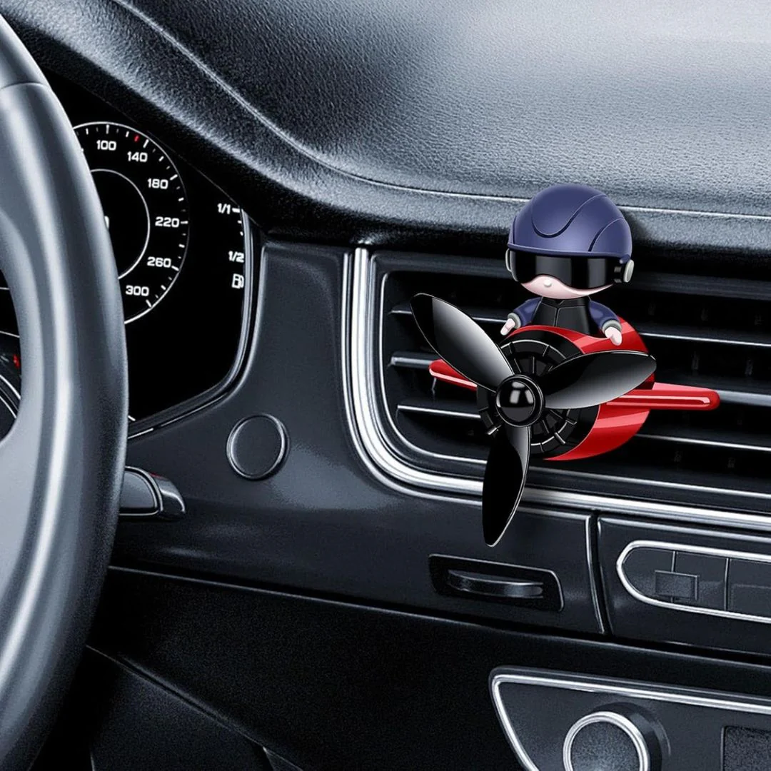Cute Pilot Car Vent Perfume – Propeller Air Freshener Clip - Image 2