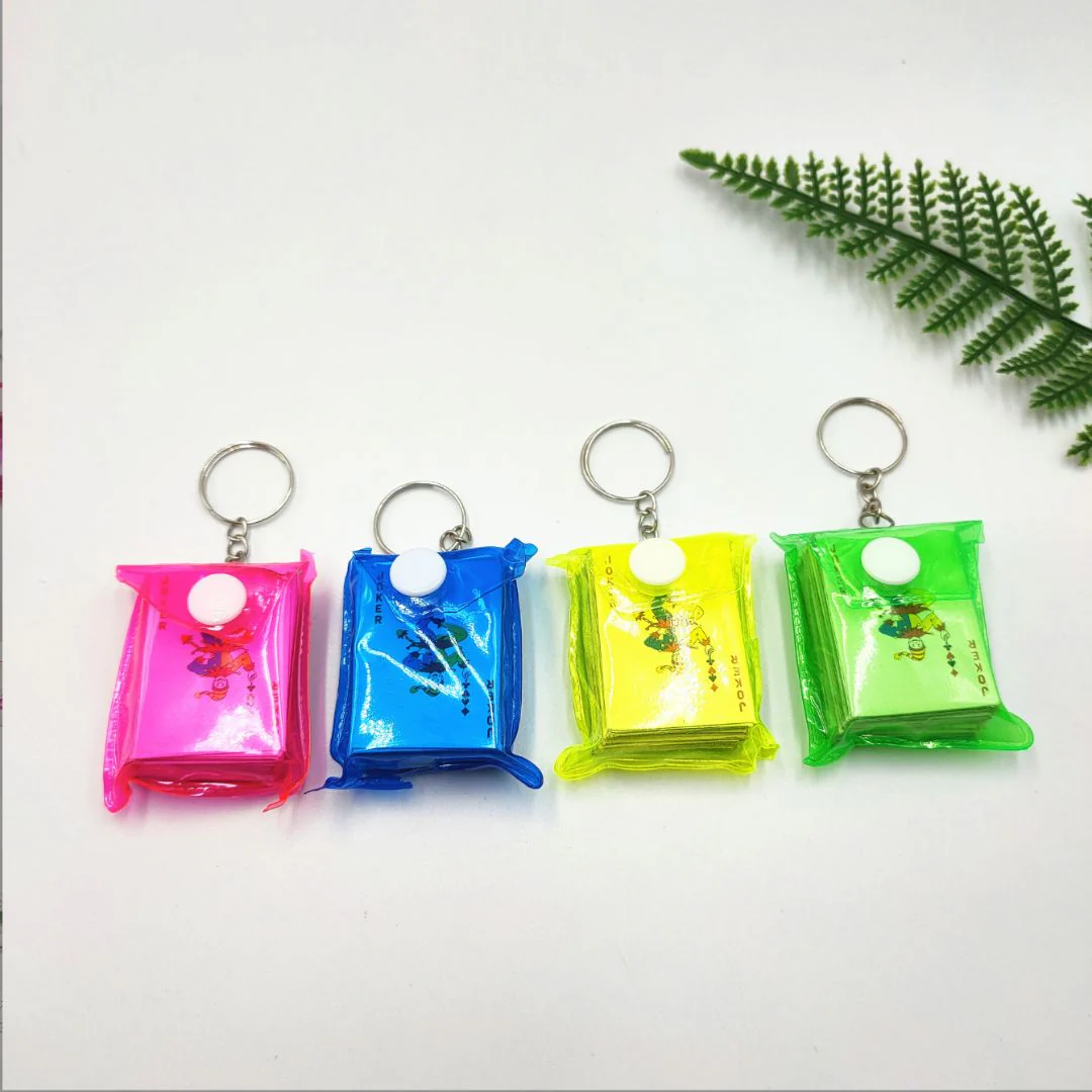 Cute Playing Cards Keychain  | 52 Poker Cards Mini Size [Random Color] - Single Keychain - Image 3