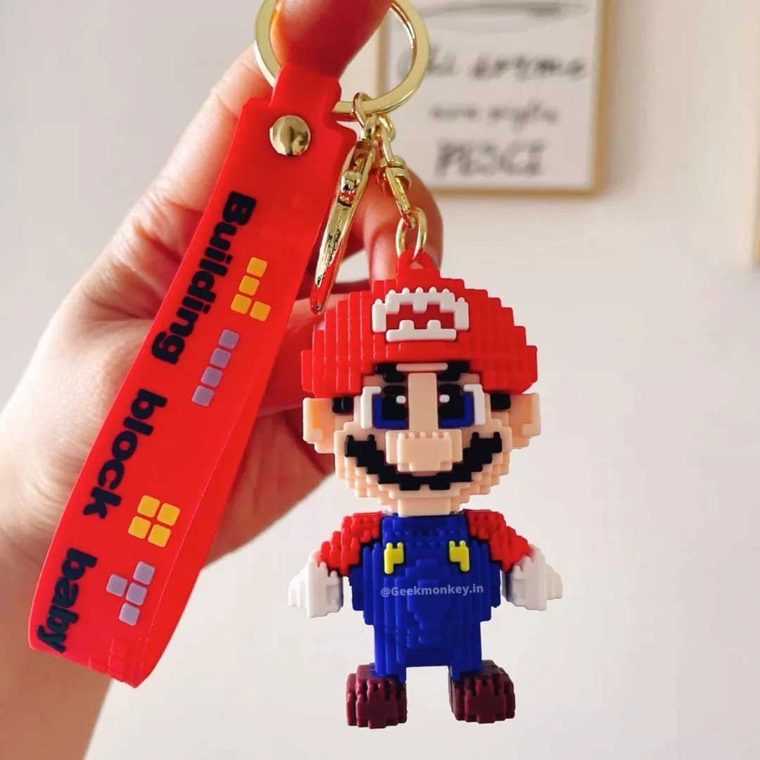 Cute Plumber Keychain - Building Block Style - Heavy 3D keychain - Image 4