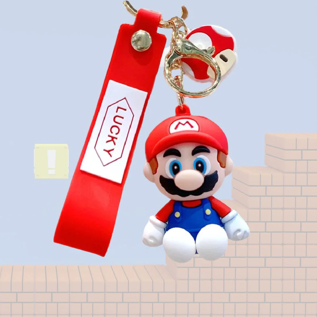 Cute Plumber Silicone Keychain - Heavy 3D keychain | Mario Collection - Image 4