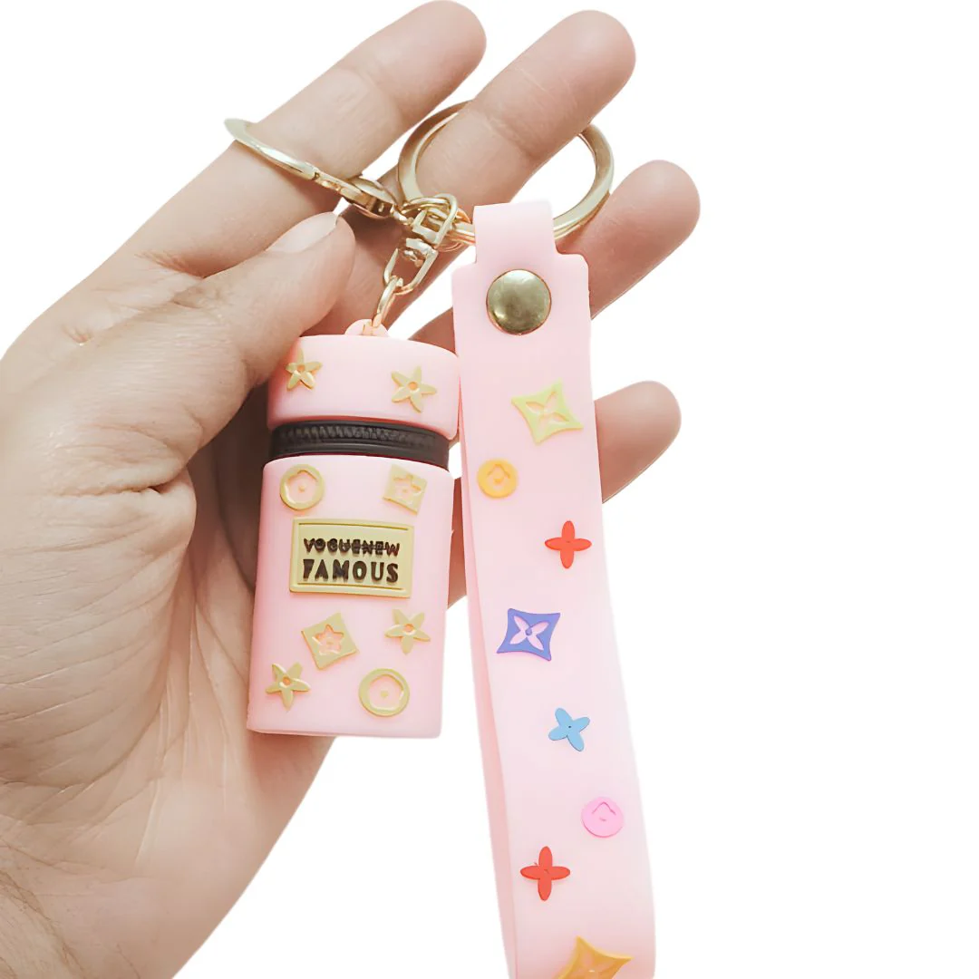 Cute Bottle Purse Style Keychain - Image 2