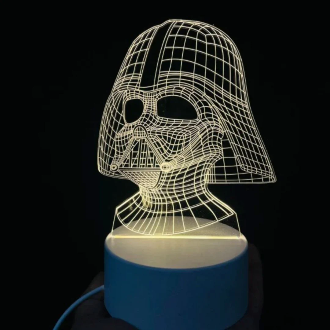 Darth Vader LED Lamp | Pretty Star Wars Illusion Lamp With Holographic Look