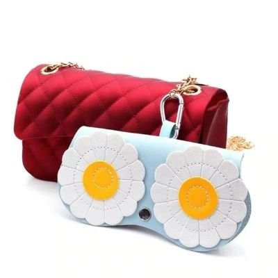 Dazzling Daisy Sunglass Case - Faux Leather - Image 3