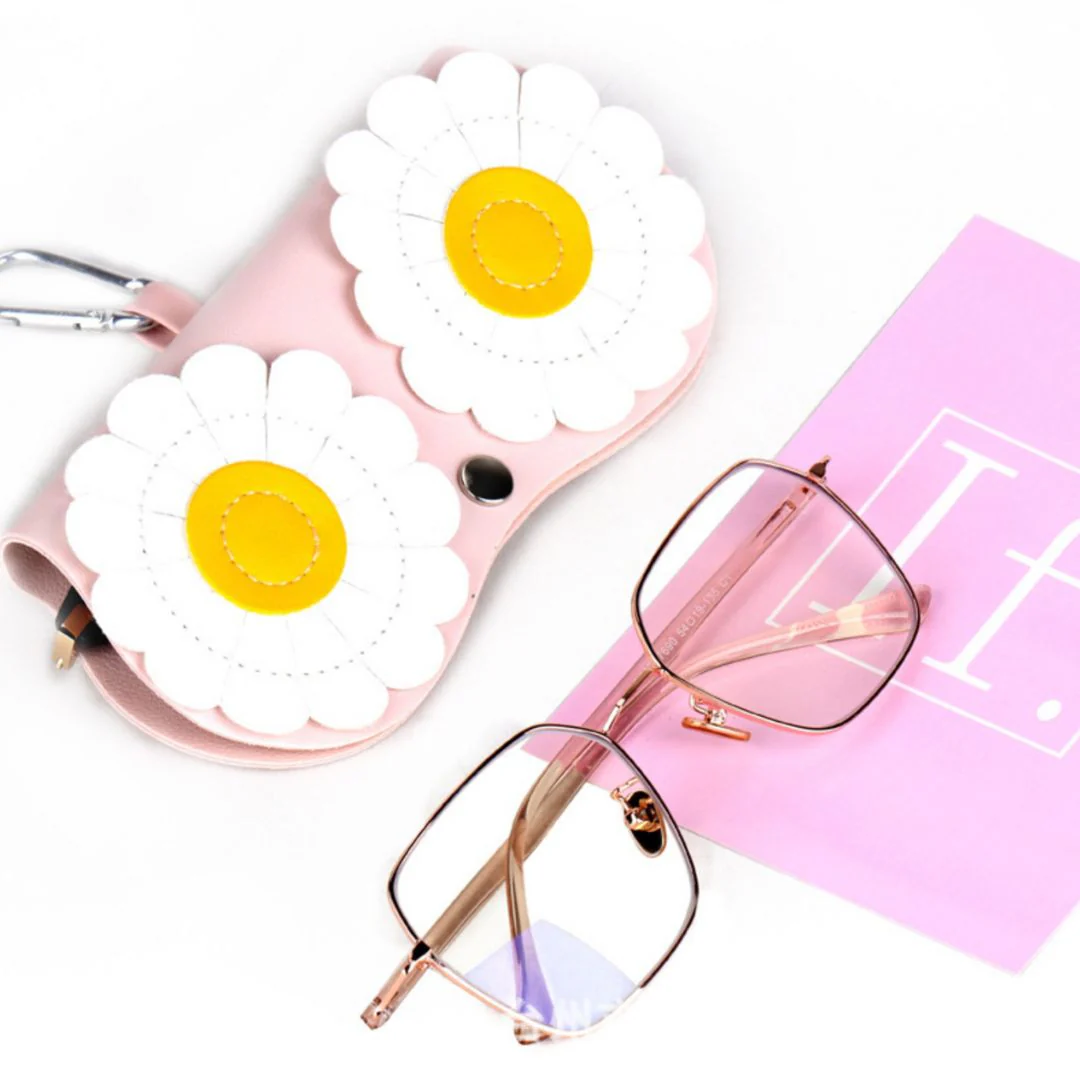 Dazzling Daisy Sunglass Case - Faux Leather - Image 6