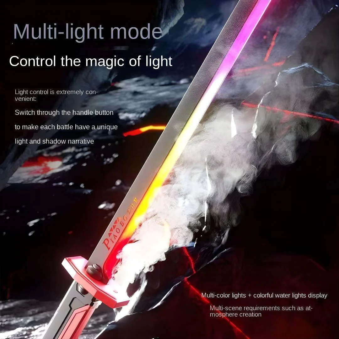 BlazeStrike LED Smoke Sword – Multicolor Light FX Toy - Image 3
