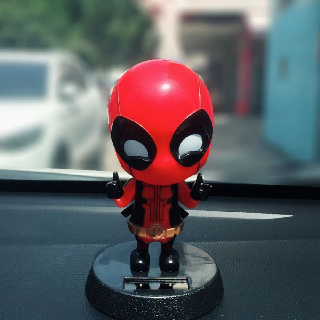 Deadpool Solar-Powered Bobblehead | Quirky Dashboard & Desk Accessories - Image 2