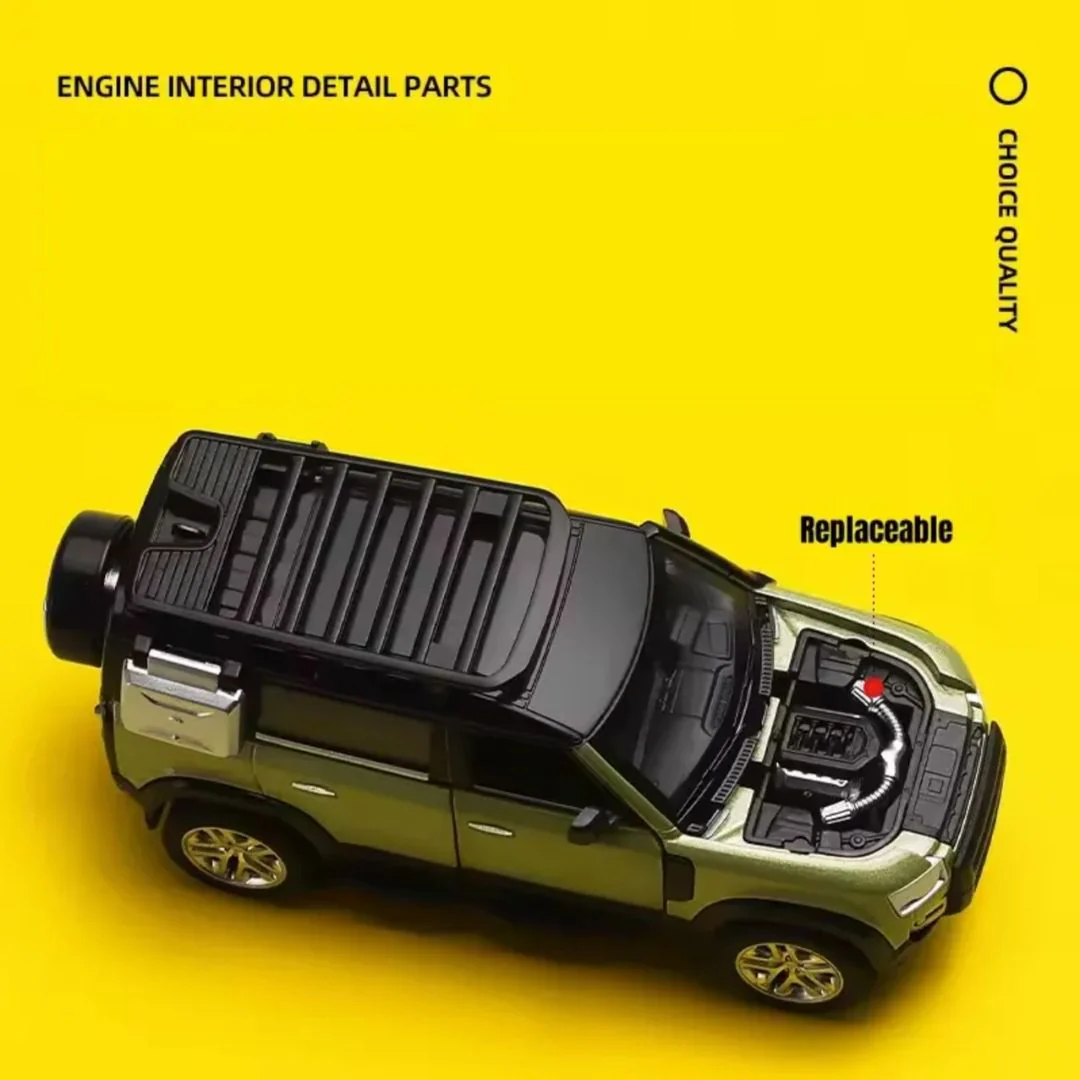 Land Rover Defender 110 Die Cast Model Car With Accessories - Image 4