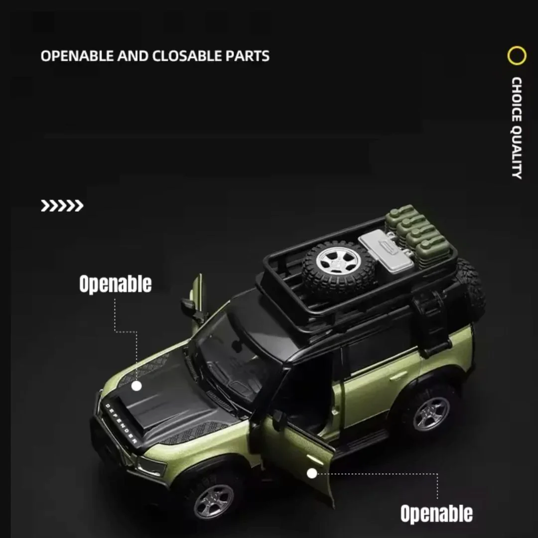 Land Rover Defender 110 Die Cast Model Car With Accessories - Image 5