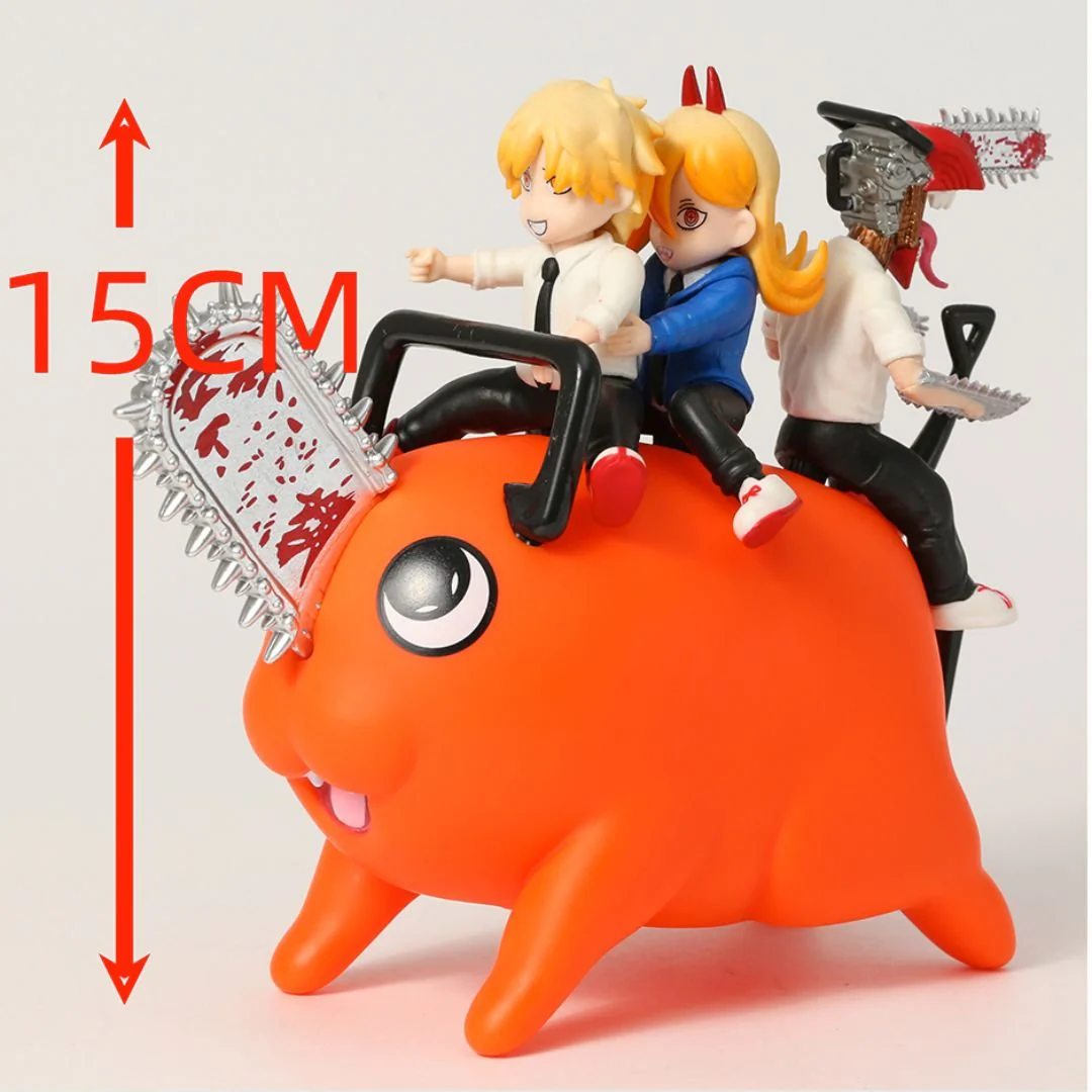 Amazing Denzi Riding Pochita Figurine Set | The ChainSaw Man Figurines [Anime Gifts] - Image 2