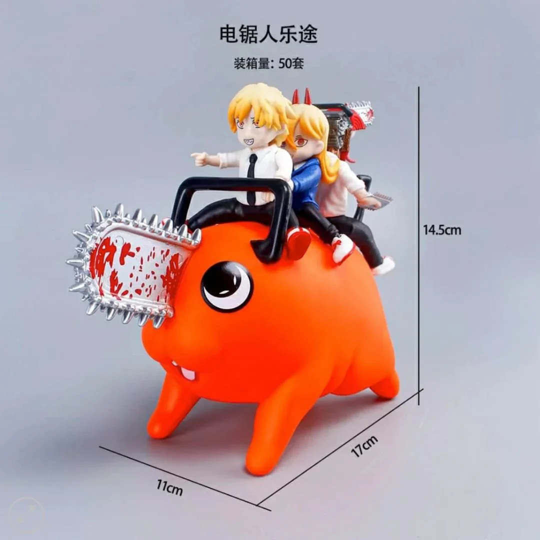 Amazing Denzi Riding Pochita Figurine Set | The ChainSaw Man Figurines [Anime Gifts] - Image 3