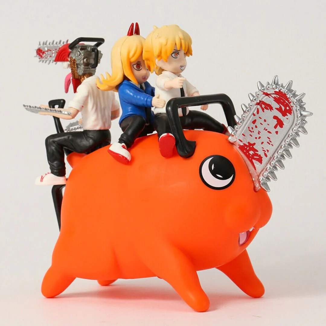 Amazing Denzi Riding Pochita Figurine Set | The ChainSaw Man Figurines [Anime Gifts] - Image 6