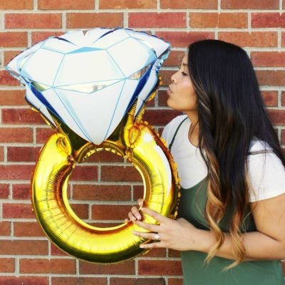 Diamond Ring Foil Balloons Inflatable - Image 6