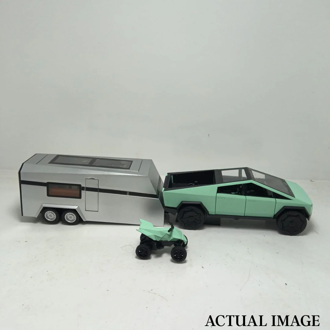 Die-Cast RV Trailer | 1 : 32 Pickup Truck with Motorcycle - Image 6
