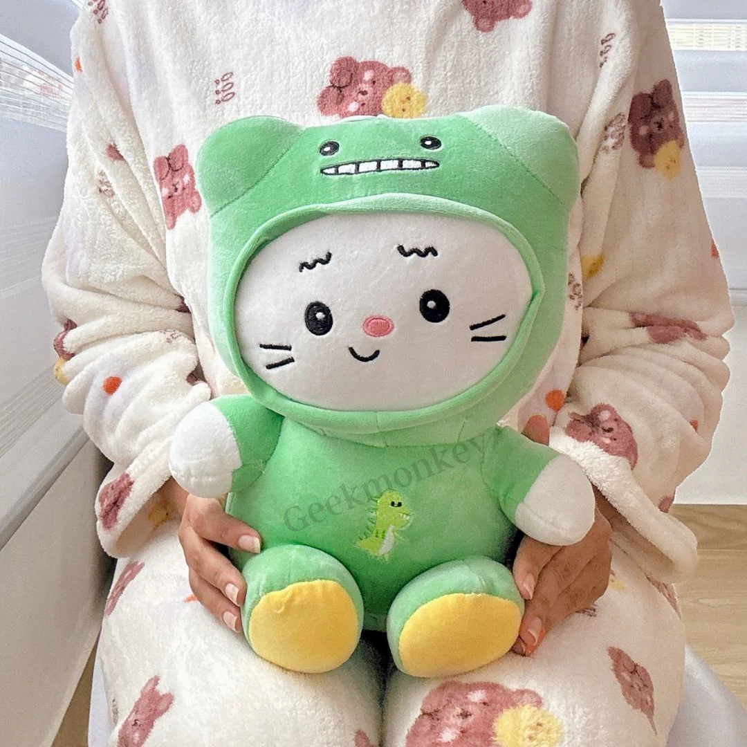 Dinosaur Hoodie Cat Plush - The Ultimate Cuddle Companion [30 cm]