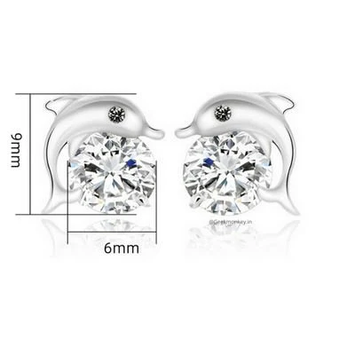 Cute Dolphin Ear Studs - Image 2