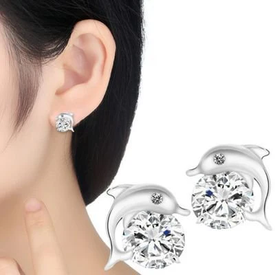 Cute Dolphin Ear Studs - Image 4