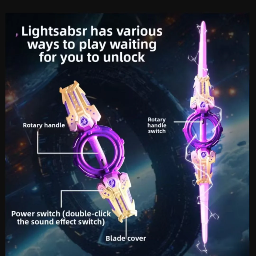 Double Edged Fire Spinning Lightsaber Toy - Image 2