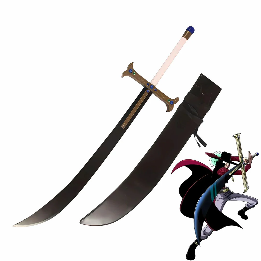 Dracule Mihawk Samurai Katana – One Piece Bamboo Cosplay Sword - Image 2